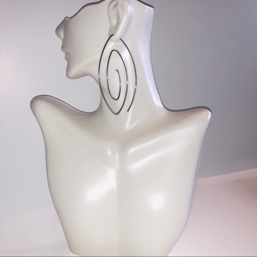 Trendy Silver-Tone Maze Earrings